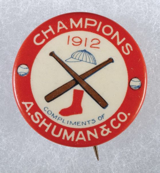 PIN 1912 A Schuman and Co Red Sox